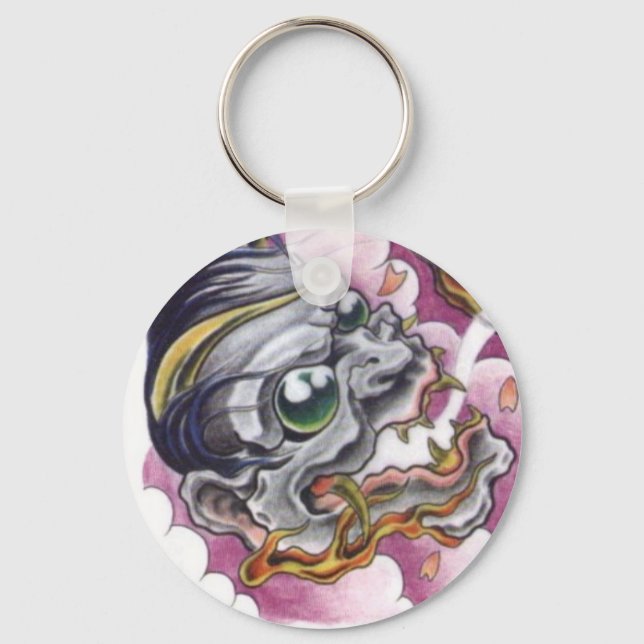 tatuering med orientalskalle nyckelring (Framsida)