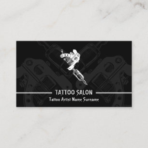 Tatuering Minimalistisk Modern Svart Bläckstift Visitkort