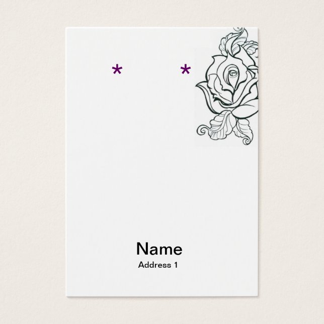 Tatuering och leapord för örhängekortmellanrum visitkort (Framsidan)