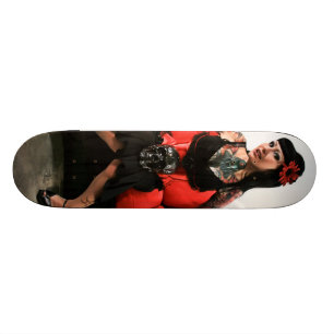 Tatuering Pin Up Skateboard Bräda 19,5 Cm