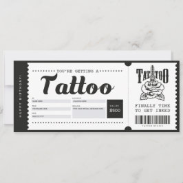 Tatuering Presentkort Biljett Voucher Certifikat Inbjudningar