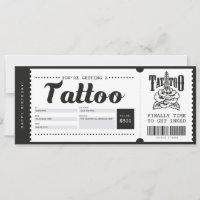 Tatuering Presentkort Biljett Voucher Certifikat