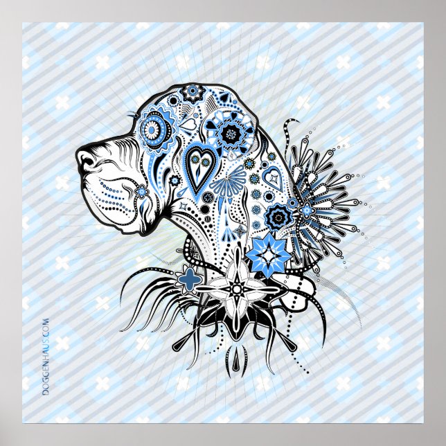 Tatuering Stil Grand Danois Poster (Framsidan)