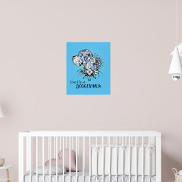 Tatueringaffisch “stor dansk " Huvudillustration  Poster