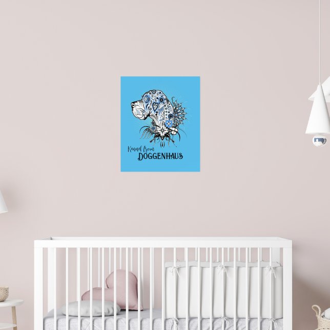 Tatueringaffisch “stor dansk " Huvudillustration  Poster (Barnkammare 2)