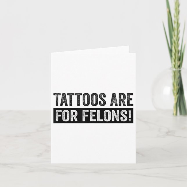 Tatueringar är för feloner! _1 kort (Framsida)