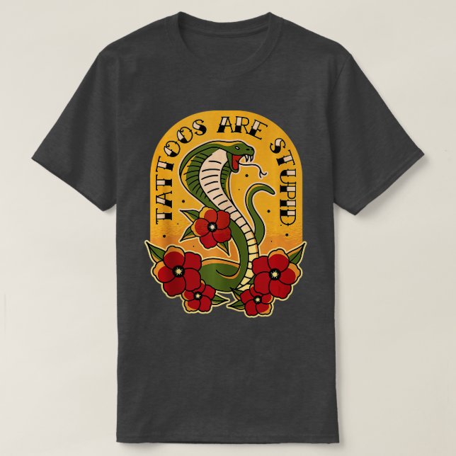 tatueringar är stupid ank op t shirt (Design framsida)