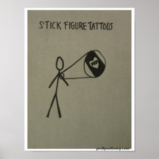 tatueringar i stick figur poster
