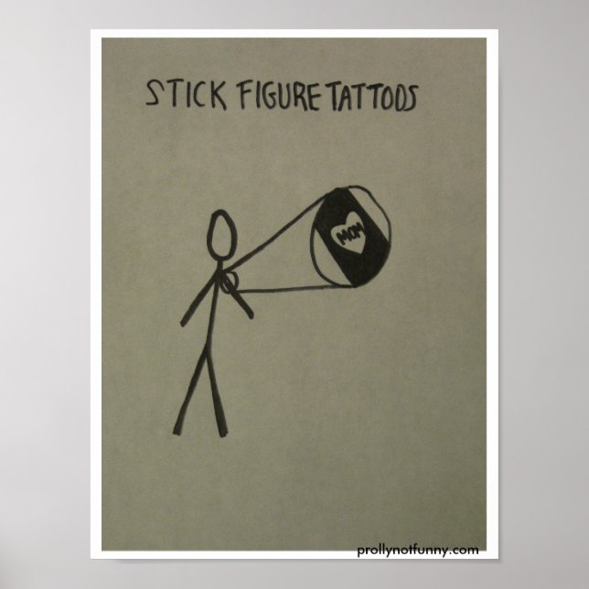 tatueringar i stick figur poster (Framsidan)