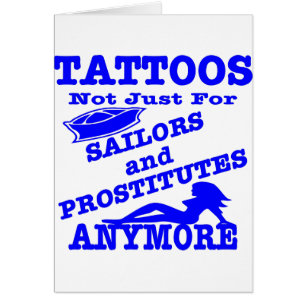 Tatueringar inte precis för sjömän & skökor hälsningskort