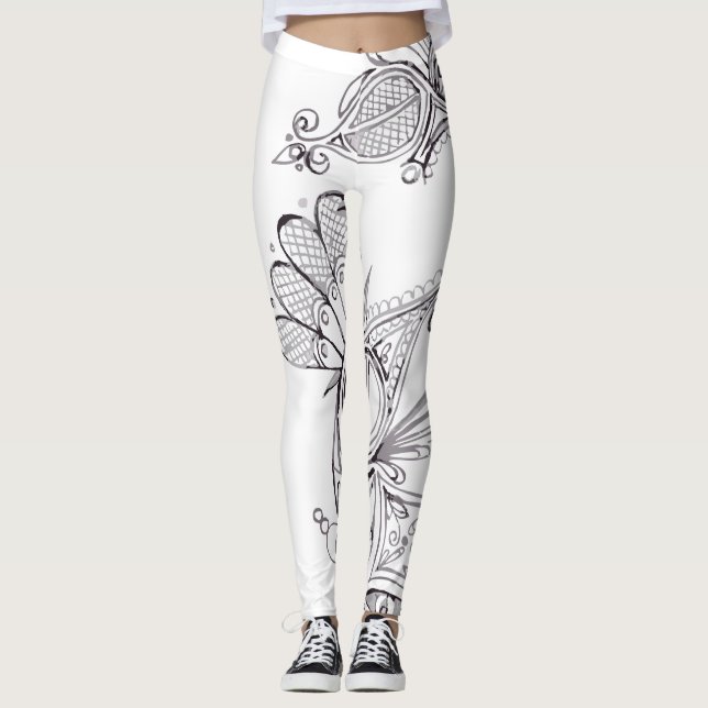 Tatueringdamasker Leggings (Framsida)