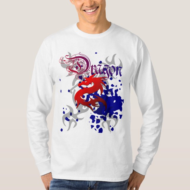 Tatueringdrakeskjorta Tee Shirt (Framsida)