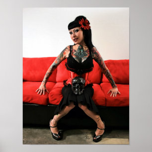 Tatueringen klämmer fast upp poster