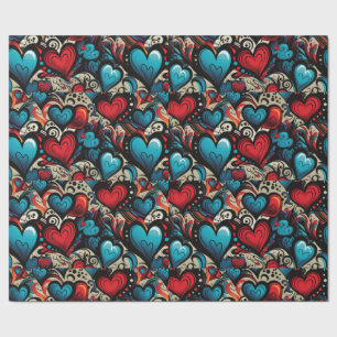 Tatueringen Small Blue Ro Hearts Digital Themme Presentpapper