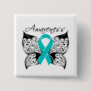 Tatueringfjärilsmedvetenhet - Ovarian cancer Knapp
