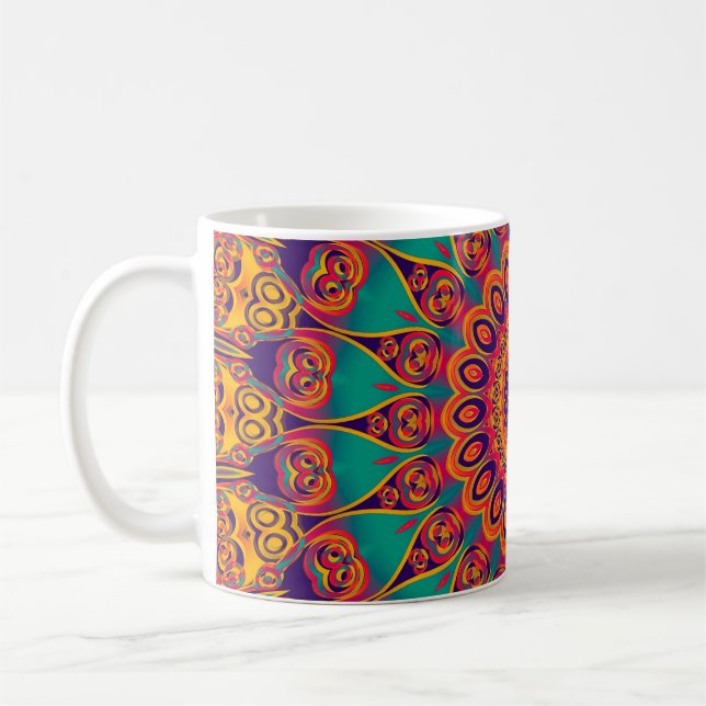 TatueringKaleidoscopeFractal Kaffemugg (Vänster)