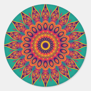 TatueringKaleidoscopeFractal Runt Klistermärke
