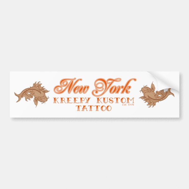 TatueringKoi för NY Kreepy Kustom bildekal (Framsidan)