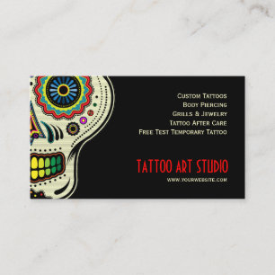 Tatueringkonst shoppar visitkorten visitkort