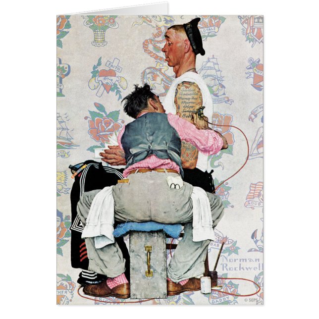 Tatueringkonstnär Hälsningskort (Framsidan)