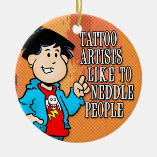 Tatueringkonstnär Julgransprydnad Keramik