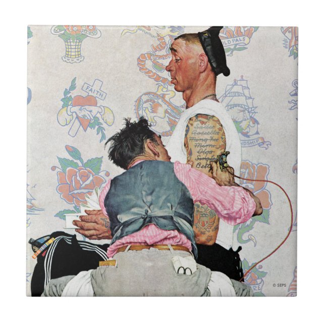 Tatueringkonstnär Kakelplatta (Framsidan)