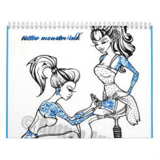 tatueringmonsterbläck kalender