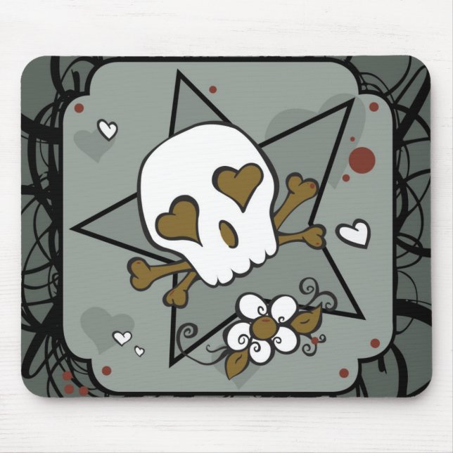 Tatueringskalle Mousepad Musmatta (Framsidan)