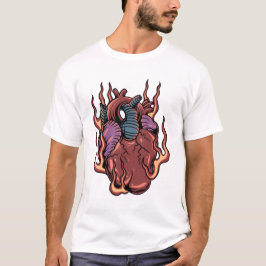 Tatueringskonstruktion för flamma t shirt