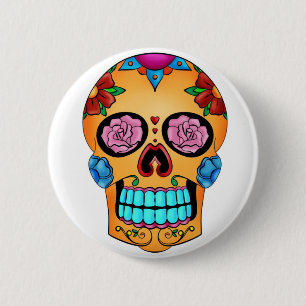 Tatueringsockerskalle - day of the dead, Mexico Knapp