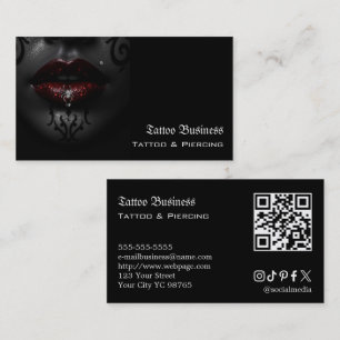 Tatueringssalong QR-kod Affärs kort