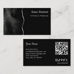 Tatueringssalong QR-kod Affärskort Visitkort