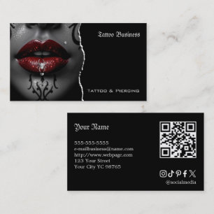 Tatueringssalong QR-kod Affärskort Visitkort