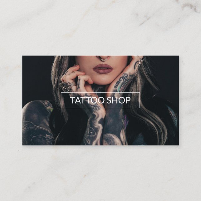 Tatueringssalong Visitkort (Framsida)