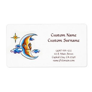 Tatueringssymbol för Coola tecknad Måne stjärnorna Fraktsedel