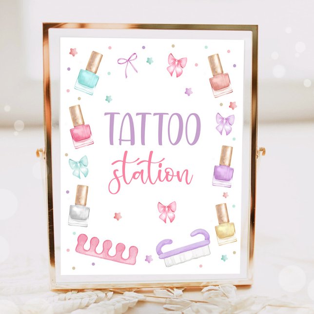Tatueringstation Mani-Pedi-fest Manikyr Pedikyr Poster (Skapare uppladdad)