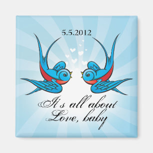 Tatueringsvalor sparar daterabröllopmagneten magnet