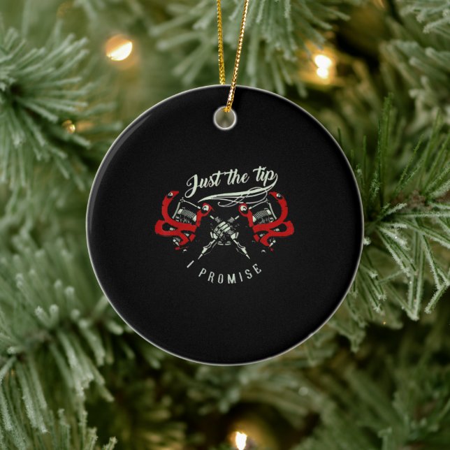 Tatukonstnären är bara tipsgåvan för Tatto Älskare Julgransprydnad Keramik (Träd)