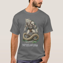 Tatzelwurm Alpine Dragon Art - Mythic Cat Serpent T Shirt