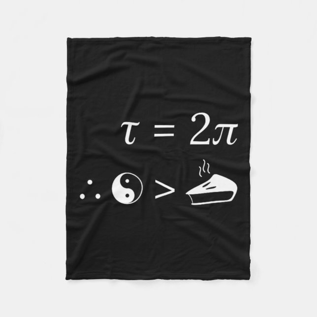 Tau är Underbarare än Pi - Nerdy Tau Day Math Fleecefilt (Framsidan)