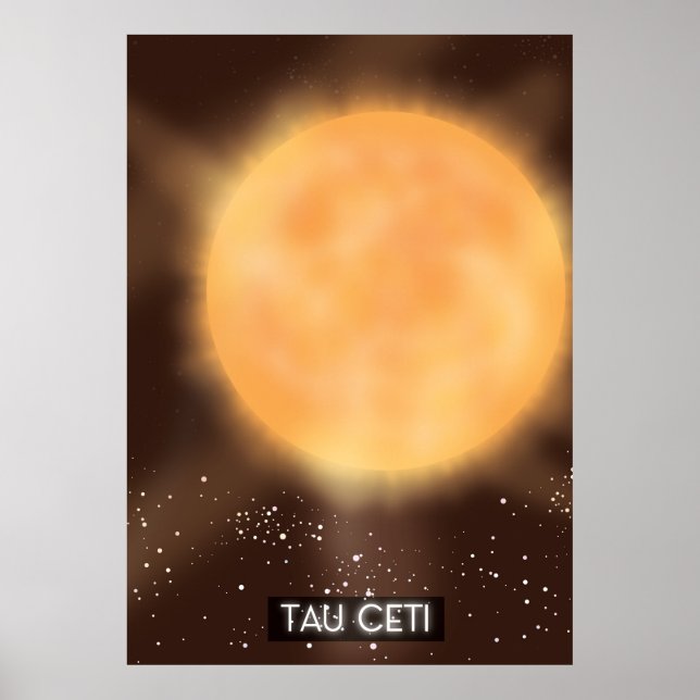 Tau Ceti rymdkonstaffisch Poster (Framsidan)