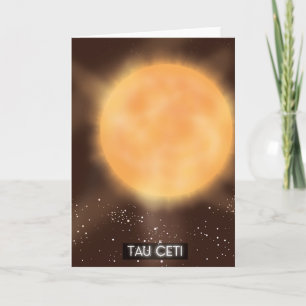 Tau Ceti Space Art poster Helgkort