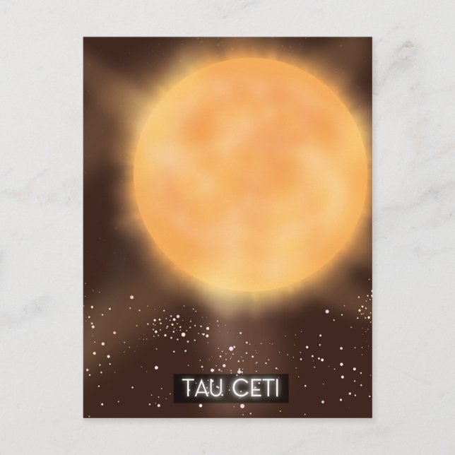 Tau Ceti Space Art poster Vykort (Framsida)