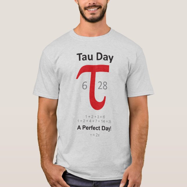 Tau-dag - en perfekt dag! tee shirt (Framsida)