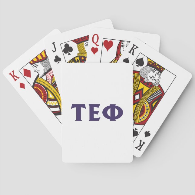Tau Epsilon Phi | Bokstäver Casinokort (Baksidan)