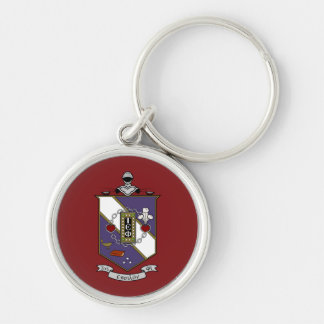 Tau Epsilon Phi Tau-vapen Rund Silverfärgad Nyckelring