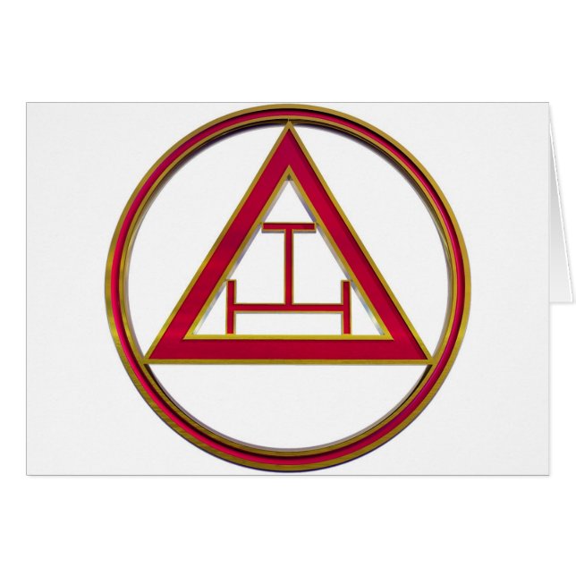 Tau för royalbågetrippel hälsningskort (Framsidan Horizontal)