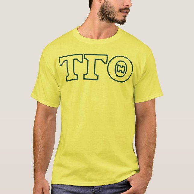 Tau Gamma Theta Brev T-Shirt - blå kontur (Framsida)