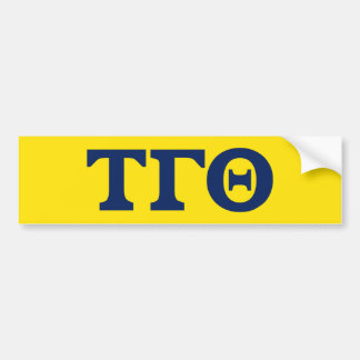 Tau Gamma Theta Bumper Sticker - Blue Brev Bildekal