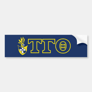 Tau Gamma Theta Bumper Sticker - Vapensköld & Brev Bildekal